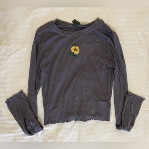 Women’s Wild Fable Long-sleeve. Size Small, Grey and Yellow Colors